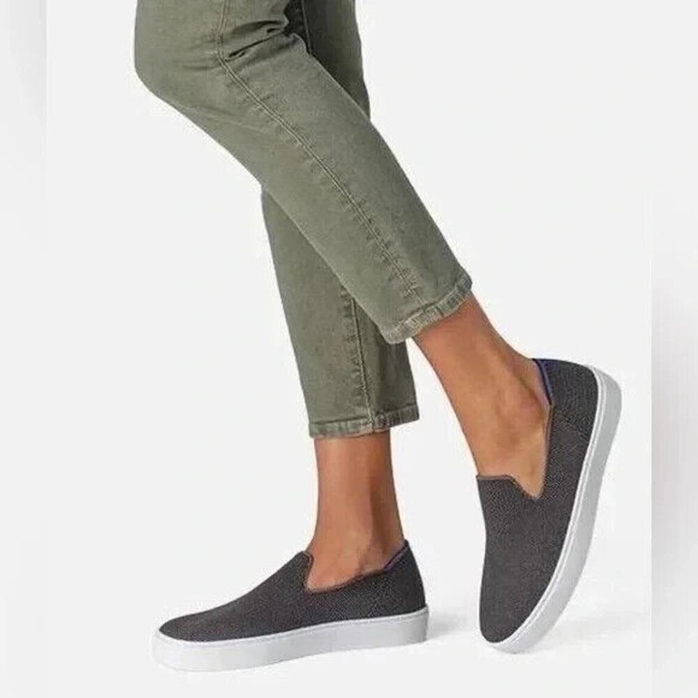 *Read* Rothy’s The Original Slip On Sneaker Steel Gray & Blue Women’s Size 9.5 - Picture 16 of 16